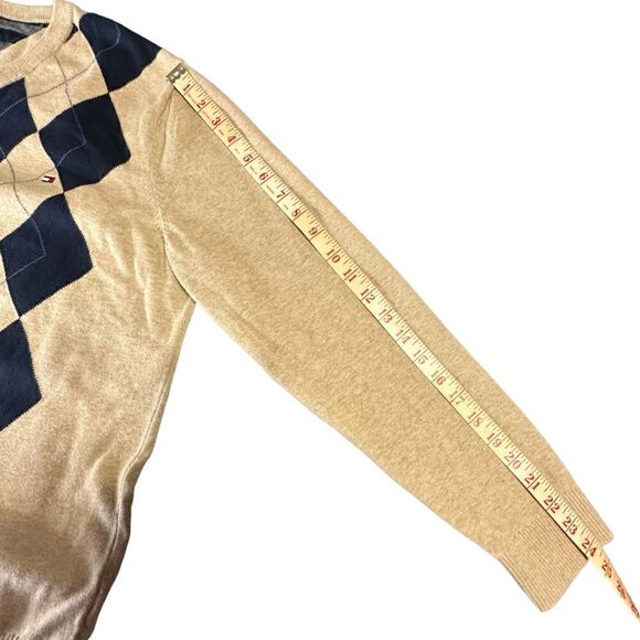 Tommy Hilfiger Argyle Pattern Cotton Sweater - Picture 5 of 8